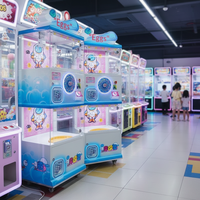 Máquina expendedora de cápsulas de juguetes Gachapon de doble capa con tarjetas sorpresa de dulces en inglés para sala de juegos