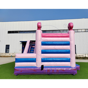 บ้านลมเป่าลมธีมโลกใต้น้ำสีชมพูพร้อมสไลเดอร์สำหรับเชิงพาณิชย์ - Product Image 2