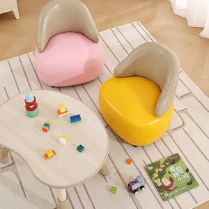 Sofá infantil de cuero PU, asiento individual, diseño moderno y cómodo para niños, silla de lectura, taburete bajo, 3 años en adelante - Product Image 2