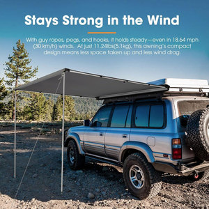 หลังคาผ้าใบแบบดึงออกได้สำหรับรถยนต์ Ambull Factory ขนาด 30 ตารางฟุต ป้องกันแสงแดด UPF50+ กันน้ำ กันฝน - Product Image 2