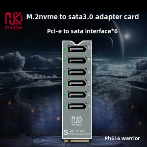 M2 <span class=keywords><strong>M</strong></span>-EKY PCIE3.0 ke SATA 6G 6 Port NAS Qunhui ekspansi Hard Disk ASM1166,<span class=keywords><strong>M</strong></span>.2NVMe ke SATA3.0 - Product Image 2