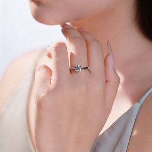 Anillo de Compromiso SGARIT Personalizado con Diamante Cultivado en Laboratorio de 1, 2 o 3 Quilates, Certificado IGI, <span class=keywords><strong>Oro</strong></span> Blanco de 18K, 6 Puntas, Solitario - Product Image 4