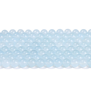 Perles rondes en calcédoine <span class=keywords><strong>bleu</strong></span> <span class=keywords><strong>clair</strong></span> de Jingde, perles de pierres précieuses <span class=keywords><strong>bleu</strong></span> glace, accessoires de bijoux DIY, vente en gros de perles - Product Image 5