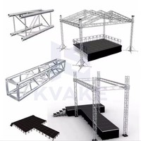 Support de scène pliable en alliage d'aluminium 6082-T6/6061-T6 de haute qualité, design modulaire, capacité de charge lourde