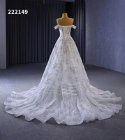 Feishiluo Sexy hors épaule moelleux poire robe de mariée ivoire luxe perle dentelle robes de mariée robe de bal