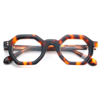 Gafas de Acetato de Lujo para Hombre con Montura Gruesa, Diseño Único con Estampado de Tortuga, Estilo Clásico, Gafas con Nombre Personalizado