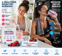 Creatine Monohydrate Collageen Peptide Hydratatie Drinkmix Suiker Vrij Elektrolyten Poeder Stick Pack Private Label Aangepaste Smaak