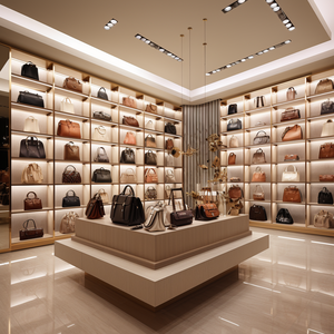 Cao cấp bán lẻ cảnh tượng treo túi giá cho các cửa hàng kim loại túi giá đứng thép không gỉ vàng Golf giỏ hàng túi giá - Product Image 5