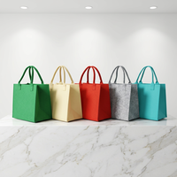 Panier de rangement en feutre épais recyclé personnalisé avec bacs organisateurs pour magazines de bureau