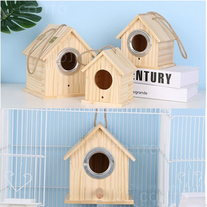 Bird House Wooden Bird Feeder Outdoor Bird <strong>Cage</strong> House <strong>Pet</strong> House Woodpecker Windproof - Product Image 6