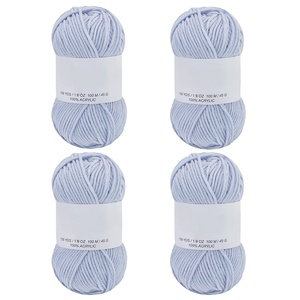 Fil fantaisie Acridine en coton peigné 4 brins, doux pour la peau, tricoté à la main, pour écharpe et couverture de poupée DIY pour bébés - Product Image 1