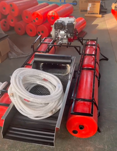 Xách tay vàng khai thác mỏ dredger 6 <span class=keywords><strong>inch</strong></span> Xăng Powered sông cát NẠO VÉT máy với rắn nổi cơ thể dredger thuyền - Product Image 1