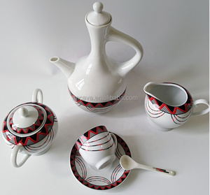 Juego de tazas de café de estilo clásico etíope, 17 unidades, nuevo diseño, mesa rekebot - Product Image 3