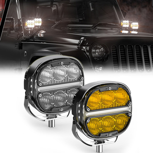 Barra Luminosa LED Universale Emark, Luce Bianca e Ambra per Guida Diurna, Fendinebbia per Auto, Fuoristrada, Camion, SUV, ATV, Moto - Product Image 1