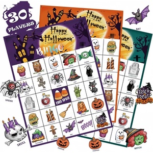 Ensemble de jeu de bingo personnalisé en plastique sur le thème des fêtes, Halloween, Noël, pour les fêtes de famille et de festivals, interactif pour 24 joueurs - Product Image 5
