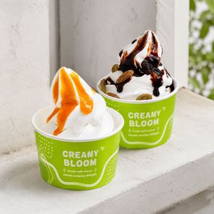 Vasos de Papel Verdes Personalizados para Helado, Yogur, Postres y Panadería, con Impresión de Logotipo, Venta al Por Mayor, Proveedor de Fábrica - Product Image 1
