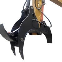 Extracteur de racines robuste TN-06 avec ouverture de mâchoire de 1500 mm pour l'abattage d'arbres et la préparation des terrains forestiers, pour excavatrice
