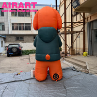 Mascotte de dessin animé chien gonflable, figurine de chien gonflable pour l'extérieur