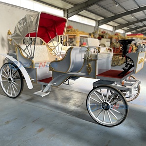 China Xuchang Zhenda Machinery Electric Sightseeing Carriage Classical <b>White</b> Wagon Soft Seat Royal Horseless Design 6-Person - Product Image 2