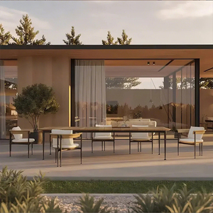 Ensemble de salle à manger de jardin, mobilier d'extérieur, ensemble de chaises et table de patio, ensemble de chaises de salle à manger en aluminium - Product Image 1