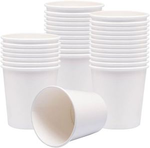 10oz 12oz 16oz Custom Logo Double Wall Biodegradable White <b>Disposable</b> Coffee <b>Cups</b> with Paper Lids for Coffee & Mineral Water Use - Product Image 2