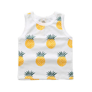 Cuentos para niños 2025 verano chaleco para niños camiseta sin mangas versátil fruta INS diseño estilo Casual 100% <span class=keywords><strong>ropa</strong></span> de algodón para bebé - Product Image 2