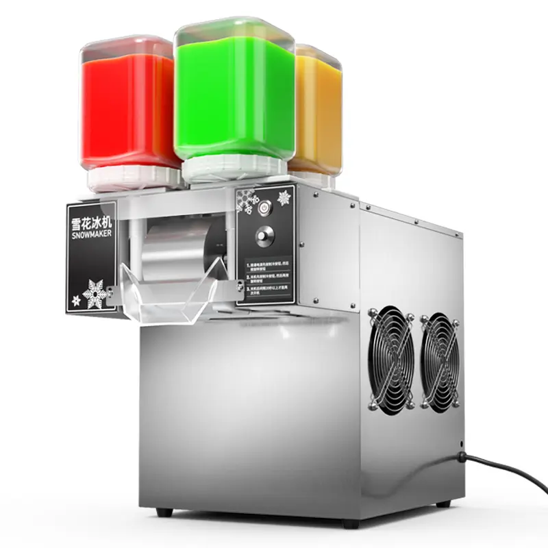 Mesin pembuat es krim Serpihan salju komersial bisnis kecil rasa campuran bentuk berbeda 3 detik Output