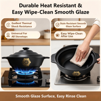 Casserole en céramique pour cuisinières à induction et à gaz, résistante aux hautes températures, capacité 4,5 L, antiadhésive, durable, compatible lave-vaisselle, nouvelle collection chinoise