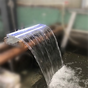 Acrylic hồ bơi spa trang trí rèm nước LED dải vòi hoa sen tràn với thác nước móc hồ quang - Product Image 2
