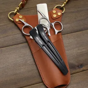 Durable Barber Hip Bag Faux Leather Scissor Case for Hairdressing Tools Special Purpose Bag for Women and Men