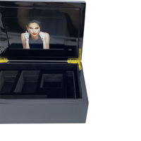 Boîte de brochures vidéo IPS/TFT en bois de 7 pouces avec écran lcd, haute qualité