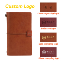 Carnet de budget multifonction classique A6 avec enveloppes, en cuir PU vintage, journal portable, sac de voyage en PVC, cadeau personnalisé