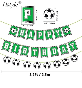 Fournitures de fête sur le thème du football, bannières joyeux <span class=keywords><strong>anniversaire</strong></span>, Coupe du monde de football au Qatar, ballons sur le thème du football, fête pour enfants, garçons, fans de football, E1055 - Product Image 3