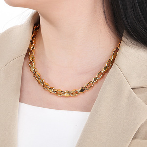 Collar y Pulsera de Cadena de Acero Inoxidable Estilo Punk Kalen, Accesorios de Moda para Hombre y Mujer, Collar para Suéter - Product Image 3