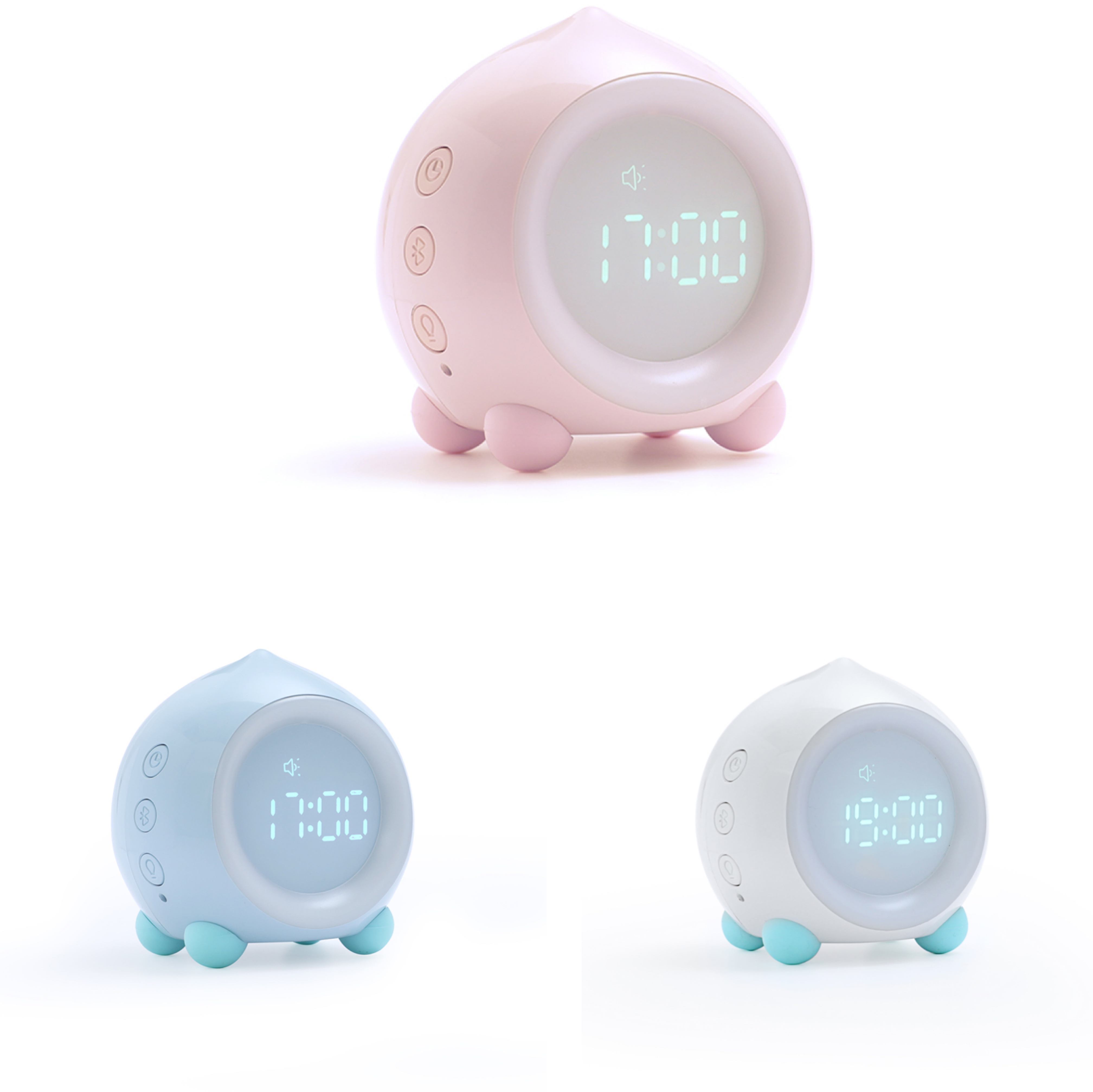 Cute Voice Control Night Light Alarm Clock Timing Countdown Snooze