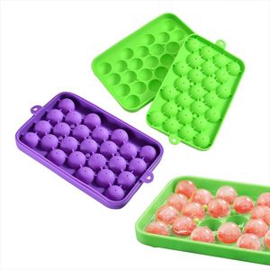 Easy Release Flexible Sustainable Ice Mold Silicone Ice Sphere Tray with Removable Lids Reusable 25 Stackable Ice Ball Maker <b>Box</b> - Product Image 3