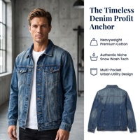 Veste en jean vintage délavée pour homme, style rétro, type camionneur, haute qualité, vente en gros, personnalisation B2B
