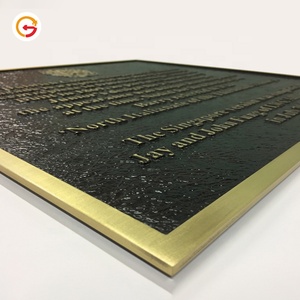 JAGUARSIGN suministro personalizado Embajada Memorial placas de Metal de placas de bronce con citas para la escuela de la - Product Image 4