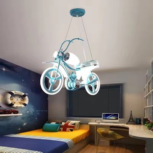 Hot Sale Children's Modern LED Bicycle Chandelier Personalized Style Boy Girl Bedroom <b>Cheap</b> Kids Pendants <b>Light</b> - Product Image 1