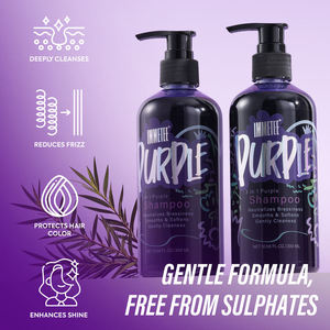 Champú Profesional 3 en 1 Color Púrpura para Cabello <span class=keywords><strong>Rubio</strong></span>, Plateado y Gris, Neutraliza los Tonos Amarillos, Champú <span class=keywords><strong>Matizador</strong></span> Sin Amarillo, 300 ml - Product Image 2