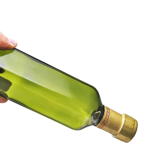 Grosir 750ml botol hijau tua penjualan laris botol kaca persegi botol minyak zaitun Dorica - Product Image 4