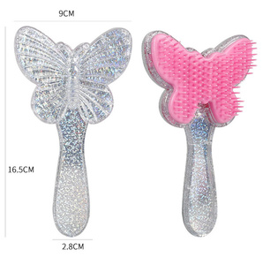 Peine de bolsillo portátil con purpurina dorada y plateada <span class=keywords><strong>para</strong></span> el pelo, cepillo <span class=keywords><strong>para</strong></span> el pelo, champú, masajeador, peine <span class=keywords><strong>para</strong></span> el pelo - Product Image 6