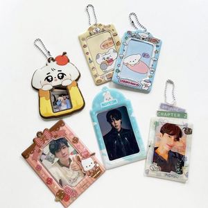 Hot Sale Kpop <b>Personalized</b> Custom Design PVC Plastic Acrylic Photo Card Holder Blank Card with <b>Keychain</b> Album Photo Card Holder - Product Image 5