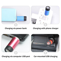 Vente flash - Porte-clés UV à lumière noire avec logo personnalisé, mini lampe torche rechargeable par USB, cadeau promotionnel