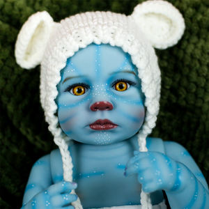Lifereborn 46cm 18 pulgadas Alien pintado Reborn Baby Dolls <span class=keywords><strong>Avatar</strong></span> dibujo realista bebé modelo muñecas juguetes con vinilo completo - Product Image 3