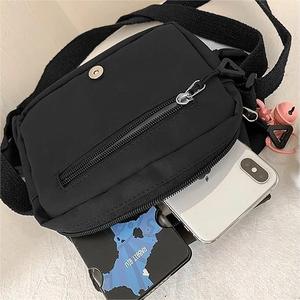 Dos colores nariz grande orejas patrón de dibujos animados bolsa de identificación interna Nylon chica estudiante teléfono lindo hombro bandolera Bandolera - Product Image 4