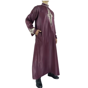 Fábrica Personalizar Punto árabe Hombres africanos Tela brillante Ropa nacional <span class=keywords><strong>Toga</strong></span> árabe Thobe - Product Image 6