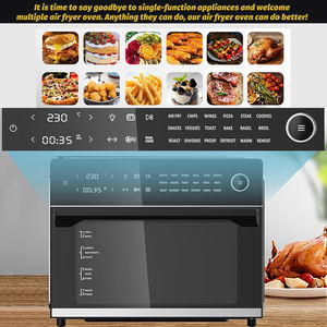 2025 nuovo 30L convezione <span class=keywords><strong>Pizza</strong></span> <span class=keywords><strong>forno</strong></span> <span class=keywords><strong>forno</strong></span> a circolazione d'aria calda friggitrice ad aria elettrica 18 menu preimpostati con 4 <span class=keywords><strong>accessori</strong></span> - Product Image 4