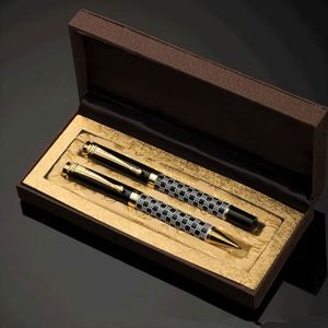 Hot Selling High Quality Black Metal Ballpoint <b>Pen</b> Plaid Pattern 1.0mm Writing Perfect Business Signature Logo Suitable Gift - Product Image 4