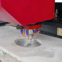 Machine de découpe de pierre CNC 3 axes Hualong HLNCM1308 pour découpe de vasques, profilage sous-plan et perçage de trous de robinetterie, haute précision